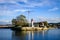 Lighthouse in Honfleur river, France