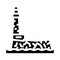 lighthouse island glyph icon vector illustration