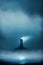 Lighthouse landscape with mist. Generative AI