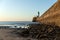 Lighthouse of Les Sables d`Olonne at low tide