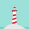 Lighthouse, light house, beacon. Nautical, maritime, marine, naval symbol.