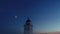 Lighthouse light spining around. Drone shots. Evening lanscapes. 4K Shots. Lanscapes.