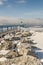 Lighthouse in Ludington in Winter