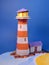 Lighthouse made from paper