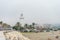 The lighthouse at Malagueta beach in Malaga, Spain, Europe