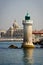 Lighthouse and Marseille cathedral