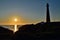 Lighthouse and midnight sun in Andenes, Norway