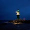 The lighthouse Molenfeuer in Warnemuende in Germany