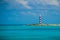 Lighthouse near the beach. Beautiful sea. Mexico, Cancun