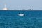 Lighthouse near ionian sea St Andrea Island, Gallipoli, Salento, South Italy