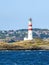 Lighthouse OksÃ¸y fyr south of Kristiansand in Norway