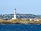 Lighthouse OksÃ¸y fyr south of Kristiansand in Norway