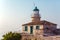 Lighthouse at Old Fortress in Kerkyra, Corfu island