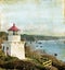 Lighthouse onb grunge background