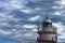 Lighthouse of oropesa with a spectacular cloudy sky in the background