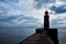 Lighthouse over blue sky in Bremerhaven