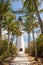 Lighthouse and palm trees