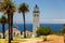 Lighthouse and Palms, Los Angeles, California