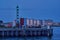 Lighthouse in the petroleum industrial port of Vlaardingen, Netherlands