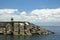 A lighthouse on a pier in Ribeira Quente