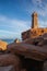 Lighthouse on the pink Granite Coast, Ploumanach, France