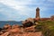 Lighthouse at Ploumanach, on the pink granite coast, Brittany, France