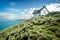 Lighthouse of Pointe du Millier in Beuzec Cap Sizun, Brittany, F