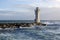 Lighthouse at the port of Akranes, Iceland