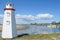 Lighthouse in Port de la Hume in bassin d`Arcachon gironde Nouvelle-Aquitaine France