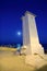 Lighthouse Puerto Morelos night moon sea
