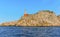 The lighthouse at Punta Carena stands proud on the rocks on the south west side of the island of Capri, Italy