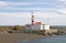 Lighthouse at Punta Delgada along the Strait of Magellan, Chile