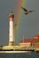Lighthouse and rainbow