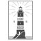 Lighthouse retro badge