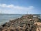 Lighthouse with rock formation in Itacare - Bahia Brazil