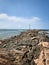 Lighthouse with rock formation in Itacare - Bahia Brazil