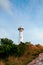 Lighthouse and rock at Laem Tanod Cape Koh Lanta, Krabi, Thailand