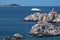 Lighthouse on the rocks, Adriatic sea, Croatia