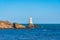 Lighthouse on a rocky islet in Ahtopol, Bulgaria