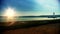 Lighthouse and sailing boats