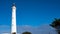 Lighthouse of San Vito Lo Capo, Sicily, Italy. lighthouse with blue sky on the bottom