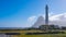 Lighthouse of San Vito Lo Capo, Sicily, Italy. View with sea and Monte Capo Monaco