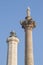 Lighthouse of Santa Maria di Leuca, Italy and Saint Mary statue