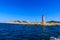 Lighthouse at the sea port of Saint - Tropez, Cote