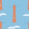 Lighthouse seamless repeat pattern print background design