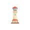 Lighthouse, searchlight tower for maritime navigation guidance vector Illustration
