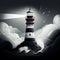 lighthouse shines in the dark Generative AI