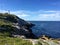 Lighthouse, shore, ocean at Chebucto Head, Halifax, Nova Scotia, Canada
