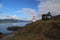 The lighthouse on the shore of the Sognefjord