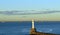 Lighthouse on South Breakwater, Aberdeen Harbour, Scotland